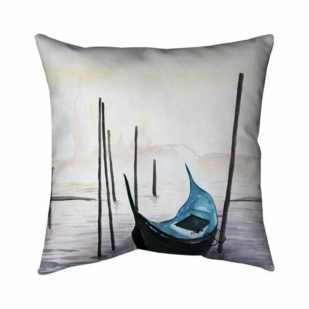 FONDO 26 x 26 in. Gondola In Venice-Double Sided Print Indoor Pillow FO2782799